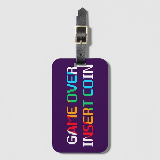 Game Over Insert Coin ラゲッジタグ (正面縦)