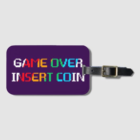 Game Over Insert Coin ラゲッジタグ (正面横)