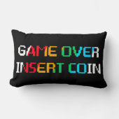 Game Over Insert Coin ランバークッション (正面)