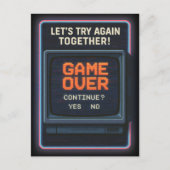 „Game Over“ lass es uns zusammen versuchen ポストカード (正面)
