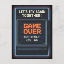 „Game Over“ lass es uns zusammen versuchen ポストカード