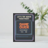 „Game Over“ lass es uns zusammen versuchen ポストカード (スタンド正面)