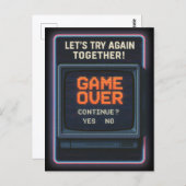 „Game Over“ lass es uns zusammen versuchen ポストカード (正面/裏面)