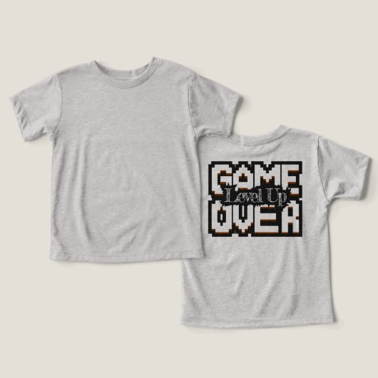Game Over, Level Up: Pixelated Retro Game World (デザイン正面&裏面)