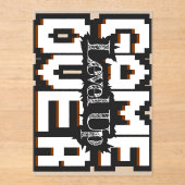 Game Over, Level Up: Pixelated Retro Game World アクリル招待状 (正面)