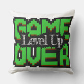 Game Over, Level Up: Pixelated Retro Game World クッション (正面)