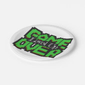 Game Over, Level Up: Pixelated Retro Game World ペーパープレート (アングル)