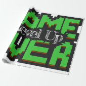 Game Over, Level Up: Pixelated Retro Game World ラッピングペーパー (アンロールド)