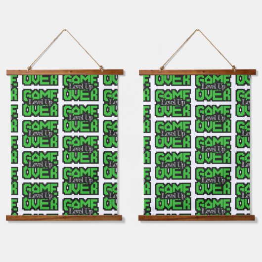 Game Over, Level Up: Retro Pixel Sandbox Adventure 吊り下げ型タペストリー (ダブル)