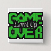 Game Over, Level Up: Retro Pixel Sandbox Adventure 缶バッジ (正面)