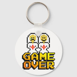 Game Over Marriage (レズビアン、8ビット) キーホルダー