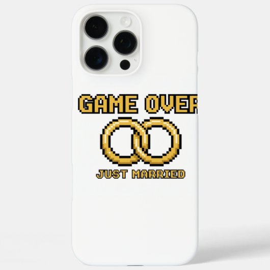 Game Over Married Funny iPhone Case Case-Mate iPhoneケース (裏面)