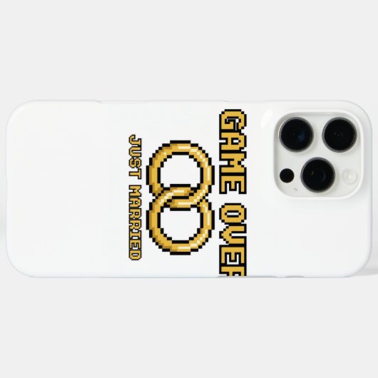 Game Over Married Funny iPhone Case Case-Mate iPhoneケース (裏面 (横))