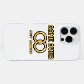 Game Over Married Funny iPhone Case iPhoneケース (裏面横)