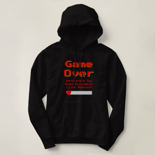 Game Over Meme Hoodie Sweatshirt  パーカ (デザイン正面)