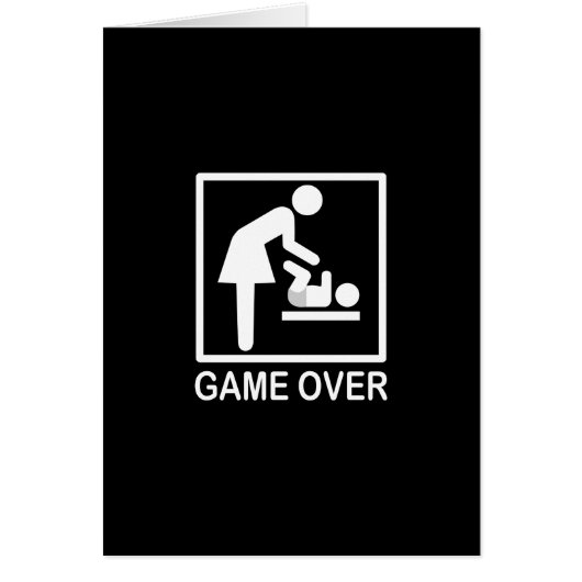 Game Over Mom ユーモアのある Signage (正面)