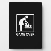 Game Over Mom ユーモアのある Signage フォトプラーク (正面)