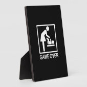 Game Over Mom ユーモアのある Signage フォトプラーク (側面)