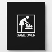 Game Over Mom ユーモアのある Signage フォトプラーク (正面)