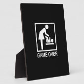 Game Over Mom ユーモアのある Signage フォトプラーク (側面)