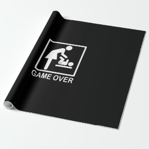 Game Over Mom ユーモアのある Signage ラッピングペーパー