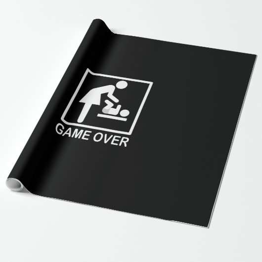 Game Over Mom ユーモアのある Signage ラッピングペーパー (アンロールド)