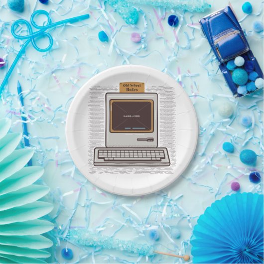Game over Old PC ペーパープレート (パーティー)