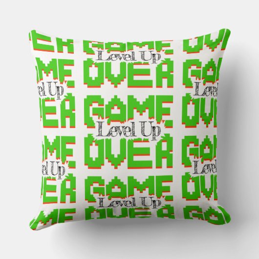 Game Over: Restore Old-School Fun, Level Up Today クッション (裏面)