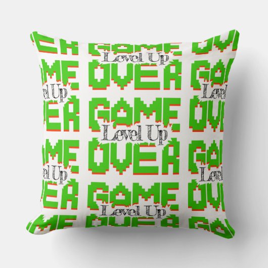 Game Over: Restore Old-School Fun, Level Up Today クッション (正面)