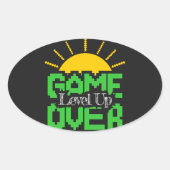 Game Over: Revive Old Games, Level Up Your Game 楕円形シール (正面)