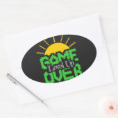 Game Over: Revive Old Games, Level Up Your Game 楕円形シール (封筒)