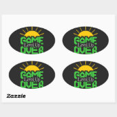 Game Over: Revive Old Games, Level Up Your Game 楕円形シール (シート)