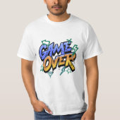 Game Over T-Shirt – Retro Gamer Video Game Graphic Tシャツ (正面)
