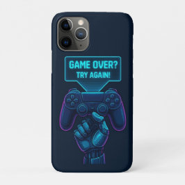 Game Over? Try Again! フューチャリスティックゲーマーiPhone iPhone 11 Proケース