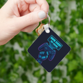 Game Over? Try Again! Futuristic Gamer Keychain  キーホルダー