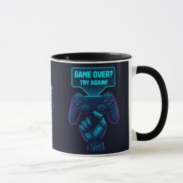 Game Over? Try Again! – Futuristic Gamer Mug マグカップ