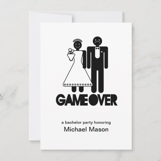 Game Over - Último día como hombre libre Fiesta de 招待状 (正面)