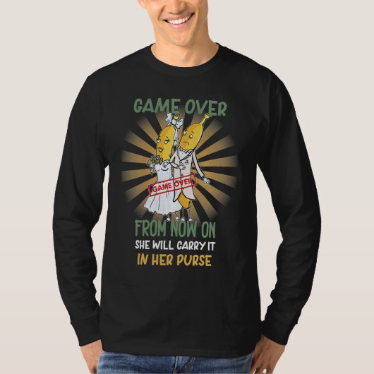 Game Over Wedding Bachelor Party  Humorous Tシャツ (正面)