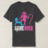 Game Over Wedding Bride and Groom Bachelor Party  Tシャツ (デザイン正面)