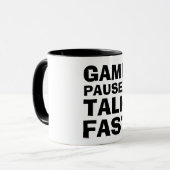 Game Paused Talk Fast - Funny Gamer マグカップ (正面左)