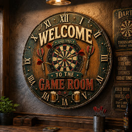 Game Room Dartboard Rustic Pub Bar Decor ダーツボード