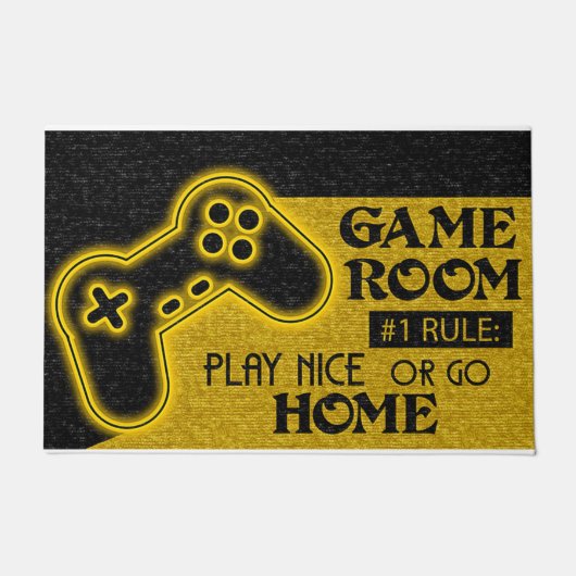 Game Room Rules, Best Gift For Gamer ドアマット (正面)