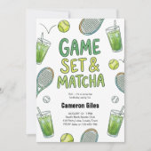 Game Set and Matcha Tennis Surprise Birthday 招待状 (正面)