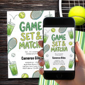 Game Set and Matcha Tennis Surprise Birthday 招待状