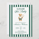 GAME SET BABY テニス ベビーシャワー 招待状 (正面)