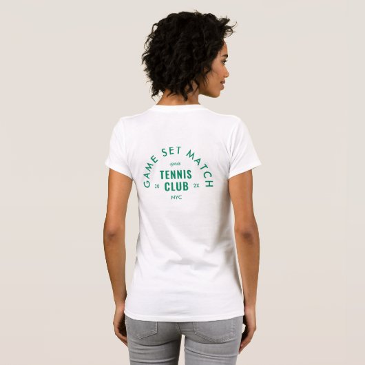 Game Set Match Après テニスクラブ オリジナル 白 Tシャツ (裏面フル)
