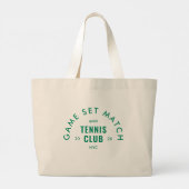 Game Set Match Après Tennis Club Custom  ラージトートバッグ (裏面)