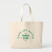 Game Set Match Après Tennis Club Custom  ラージトートバッグ (正面)