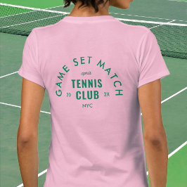 Game Set Match Après Tennis Club Custom Pink Tシャツ