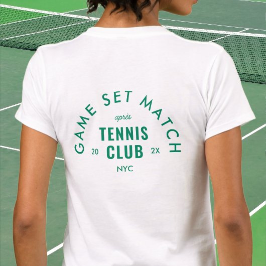 Game Set Match Après Tennis Club Custom White Tシャツ